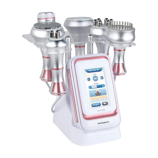 SQ176C Pro 6-in-1 80K cavitation machine with included attachments