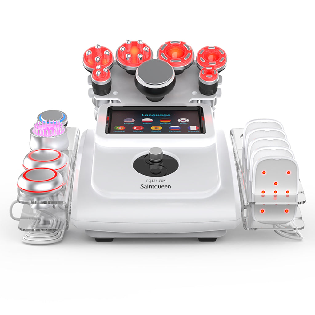 SQ154A Max – Appareil silhouette 11-en-1 blanc, cavitation 80K, RF et laser