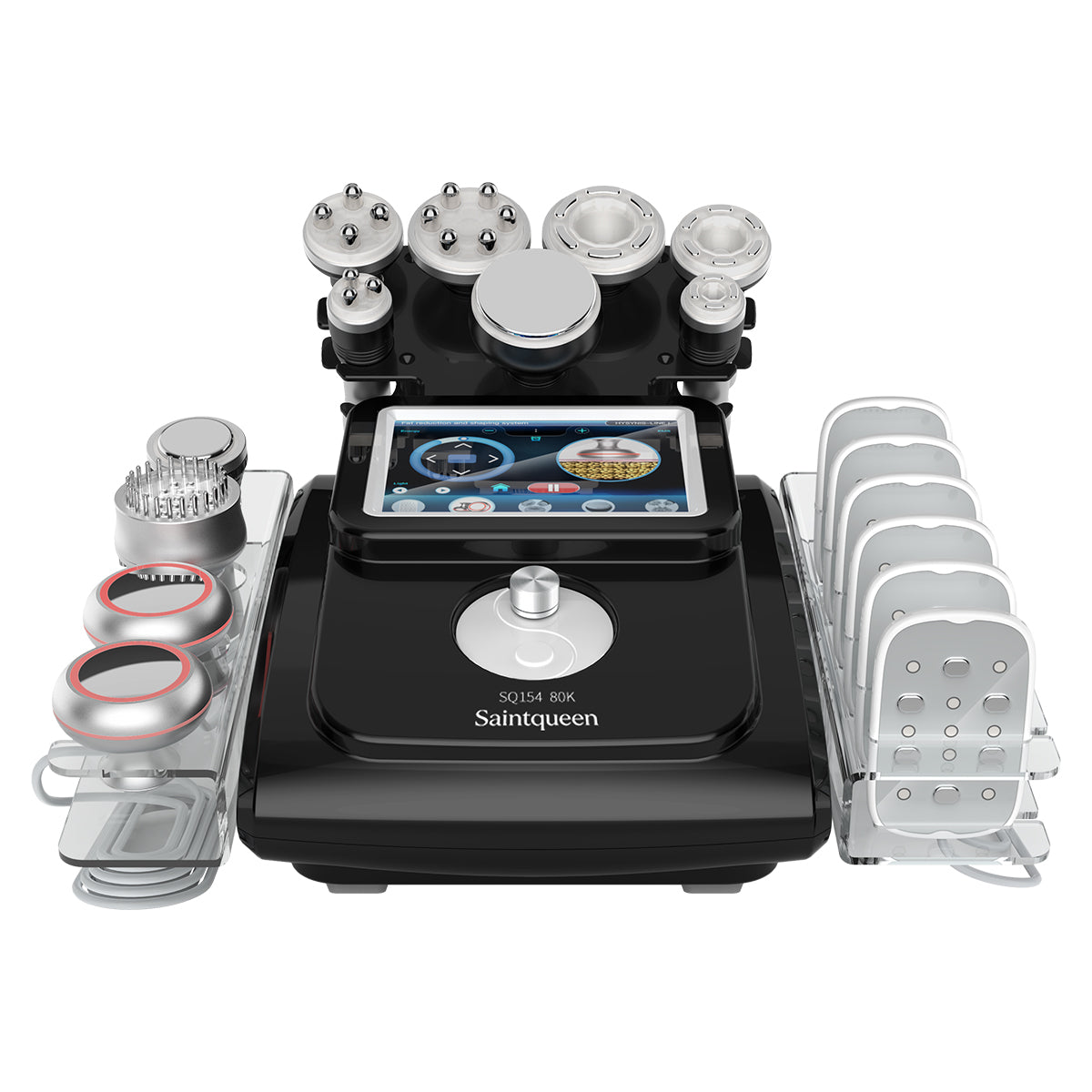 SQ154D Max – Appareil silhouette 11-en-1 noir, cavitation 80K, RF et microcourants
