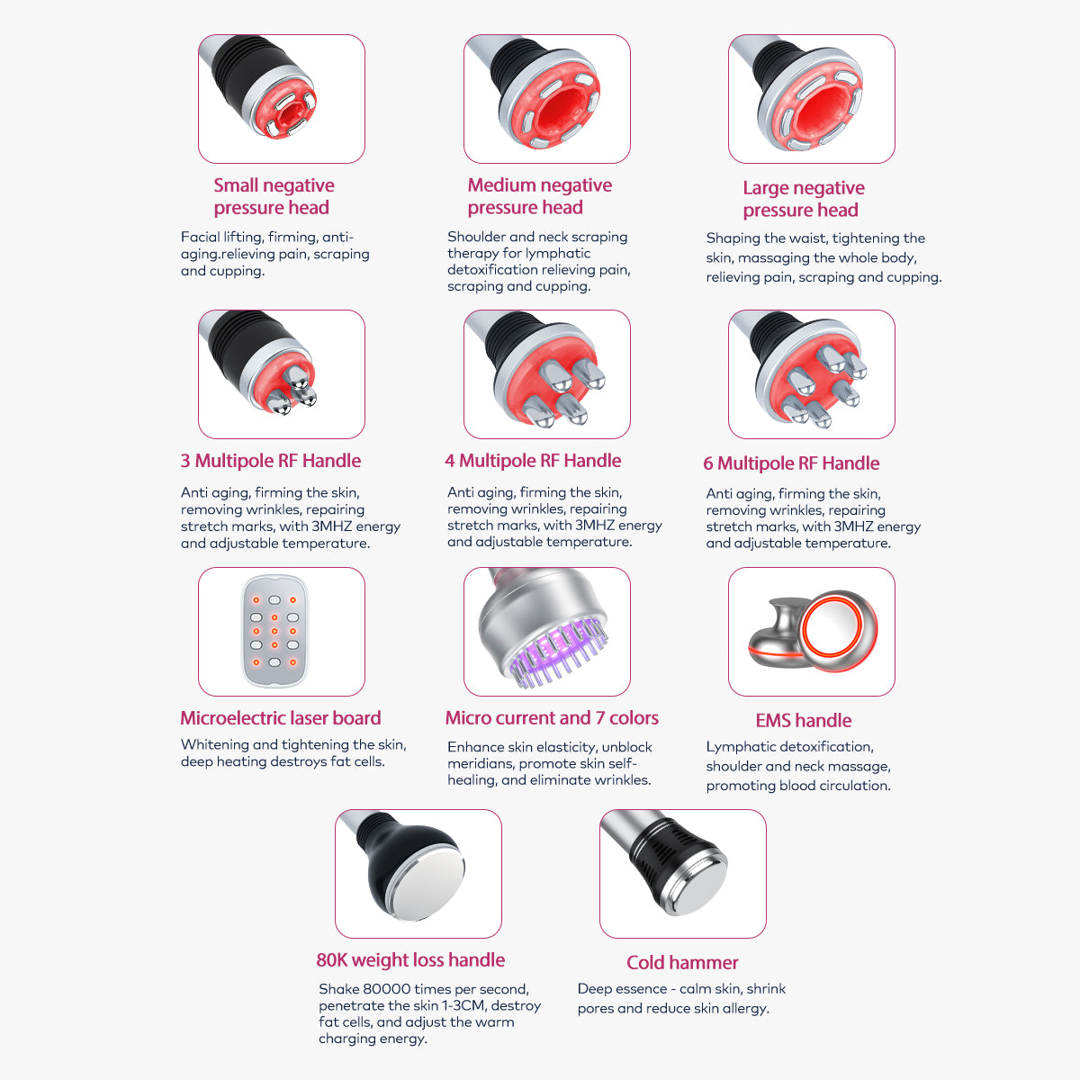 SQ154D Max – Appareil silhouette 11-en-1 noir, cavitation 80K, RF et microcourants