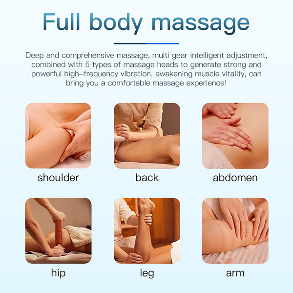 SQ174 Appareil de massage pneumatique avec 5 embouts interchangeables