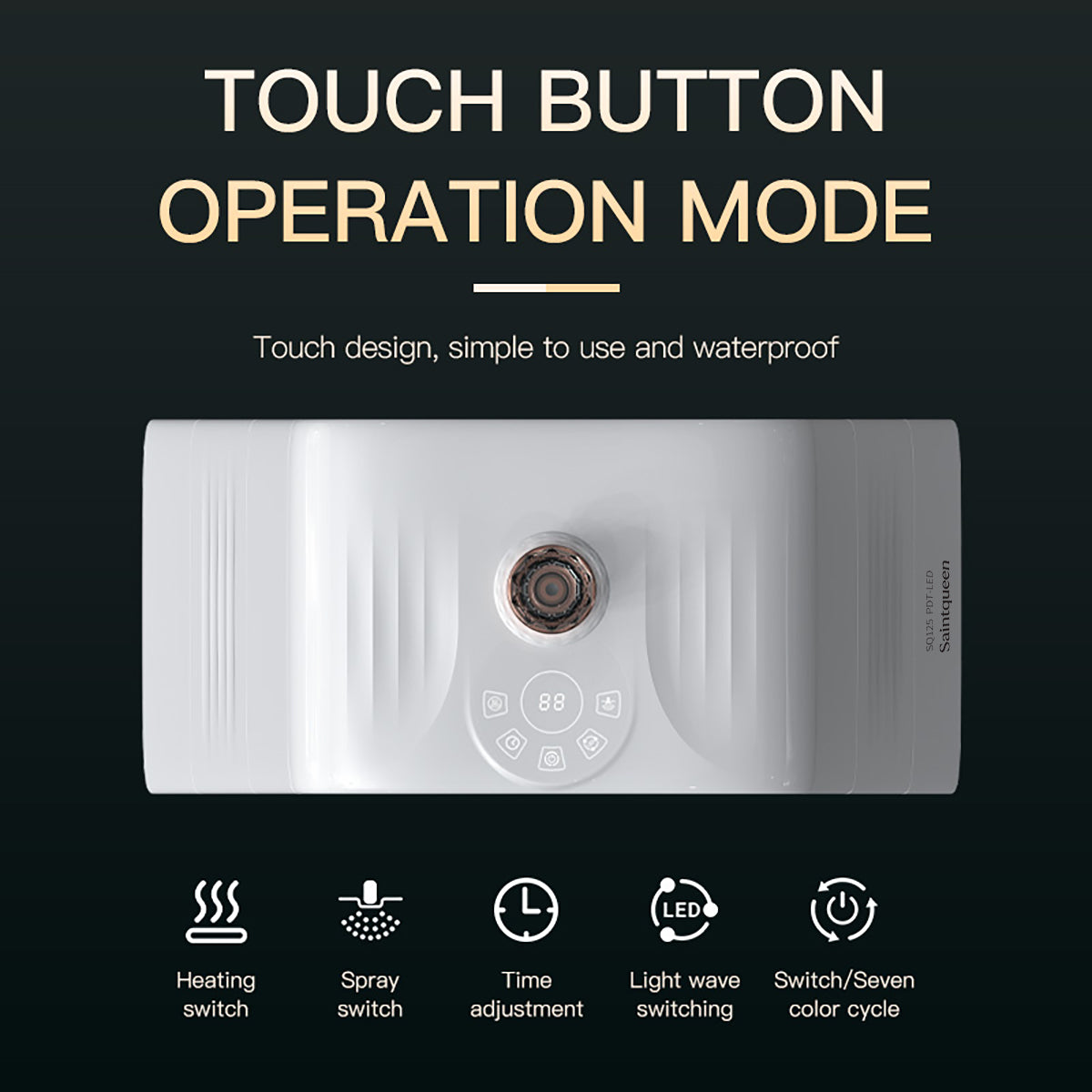 SQ125 – Appareil LED visage pliable avec chaleur et nano-brume