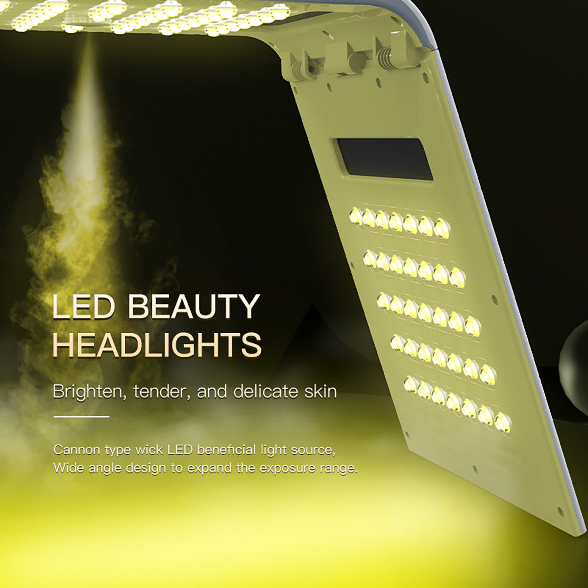 SQ125 – Appareil LED visage pliable avec chaleur et nano-brume