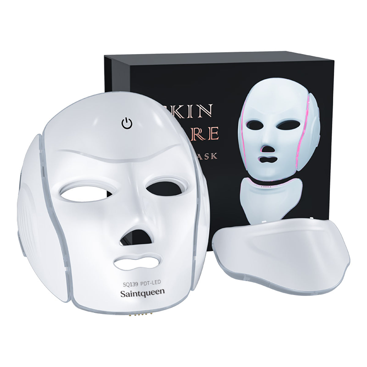 SQ139 – Masque LED visage et cou, 119 LED, 7 couleurs et microcourants Image principale du produit