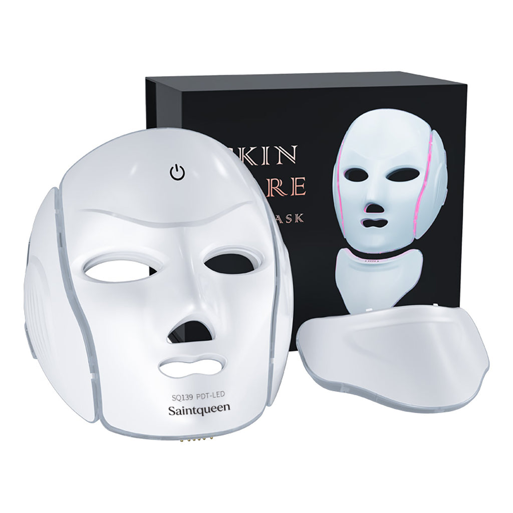 SQ139 – Masque LED visage et cou, 119 LED, 7 couleurs et microcourants