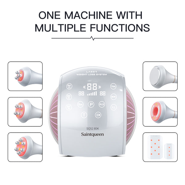 SQ52 Pro 6-en-1 – Cavitation 80K, RF, massage sous vide et plaques laser