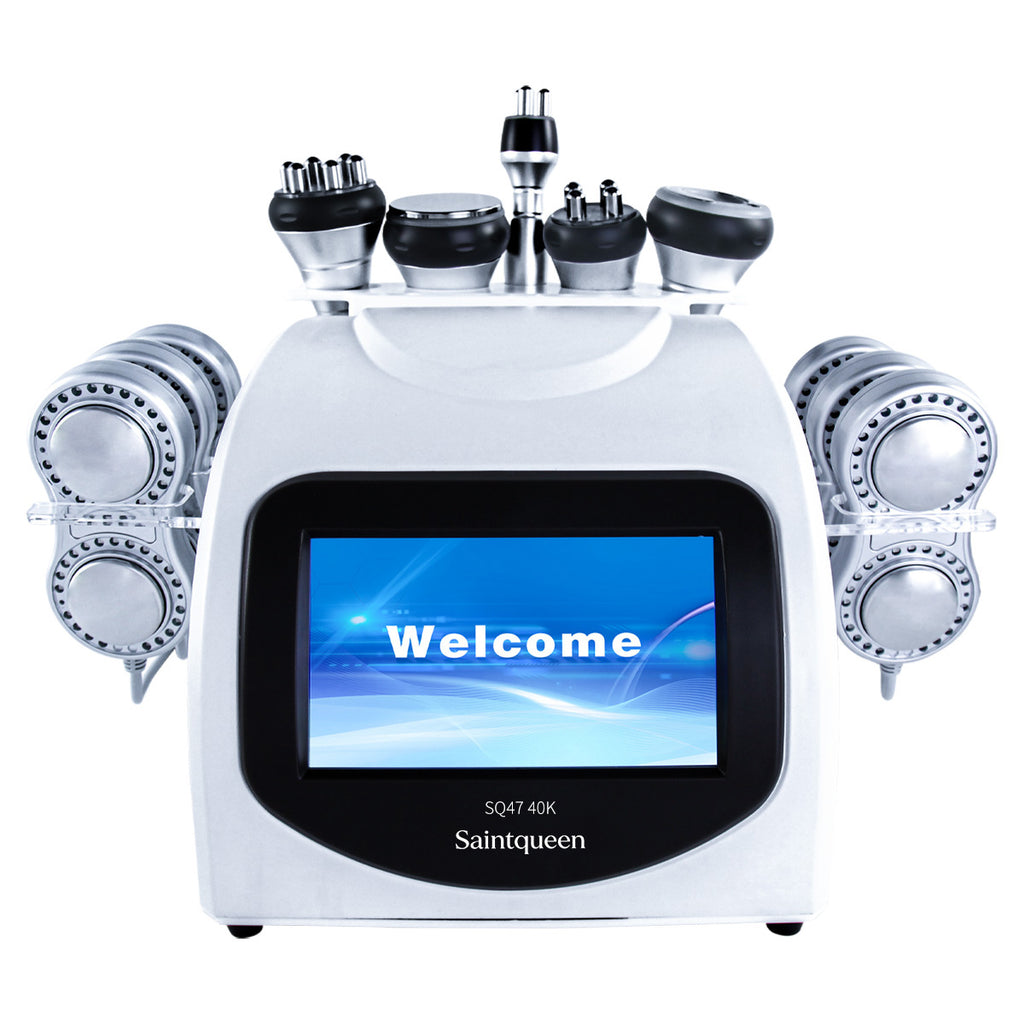 SQ47B Pro 6-en-1 – Cavitation 40K, trois RF, massage sous vide et plaques EMS laser