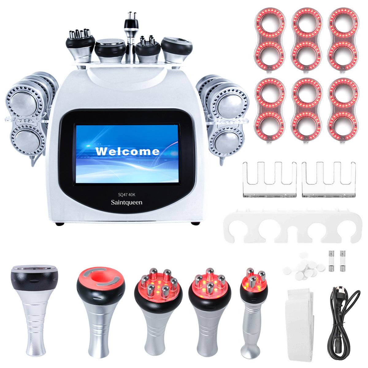 SQ47B Pro 6-en-1 – Cavitation 40K, trois RF, massage sous vide et plaques EMS laser Image secondaire du produit