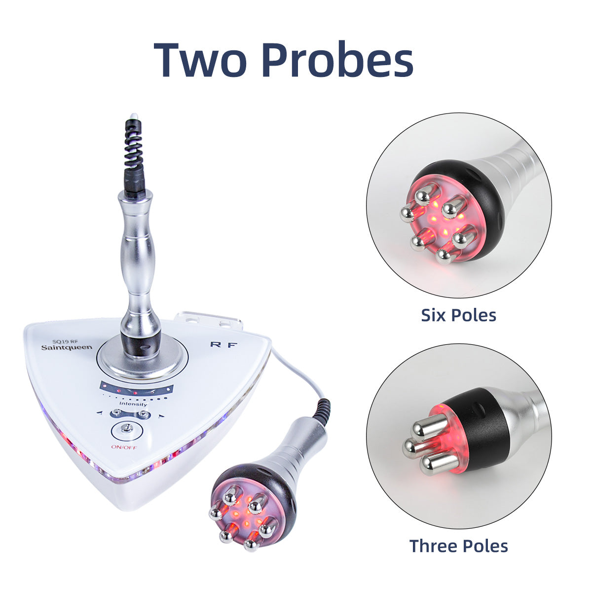 SQ19 Appareil RF visage et corps avec 2 embouts et lumière rouge