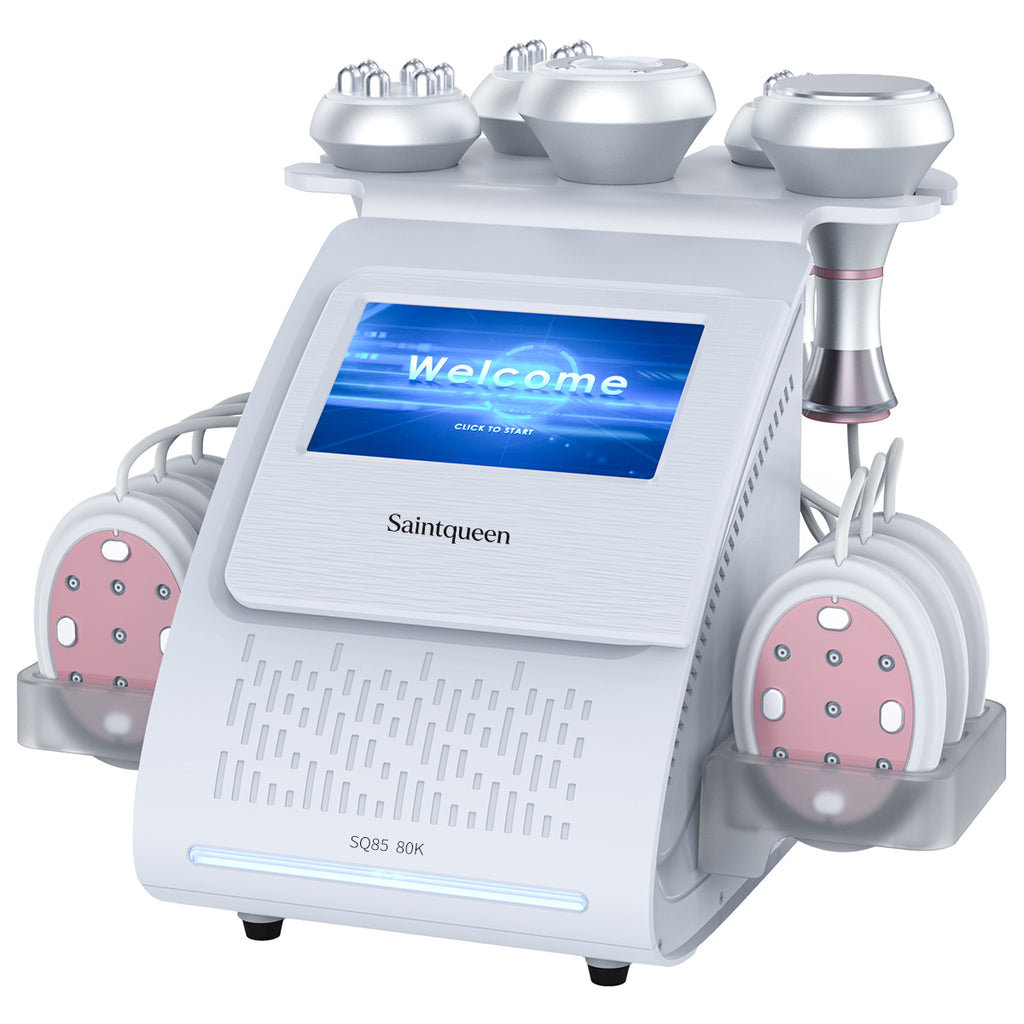 SQ85B Pro 6-en-1 – Cavitation 80K, RF et plaques micro-électriques à lumière rouge