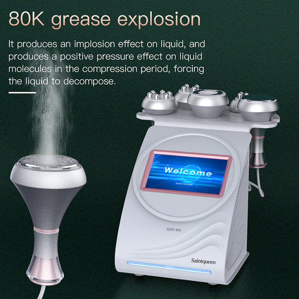 SQ90A Pro 5-en-1 – Cavitation 80K, RF multipolaire et massage sous vide