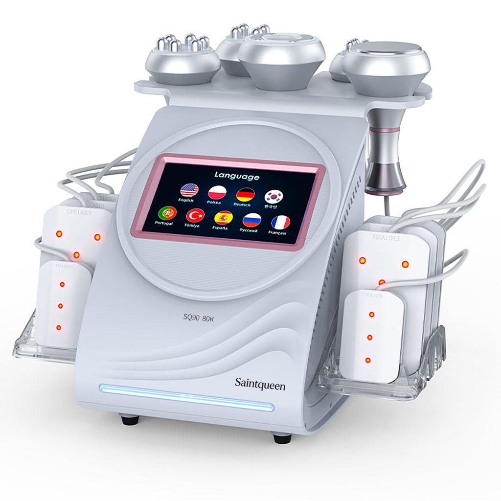 SQ90C Pro 6-en-1 – Cavitation 80K, RF et grandes et petites plaques laser