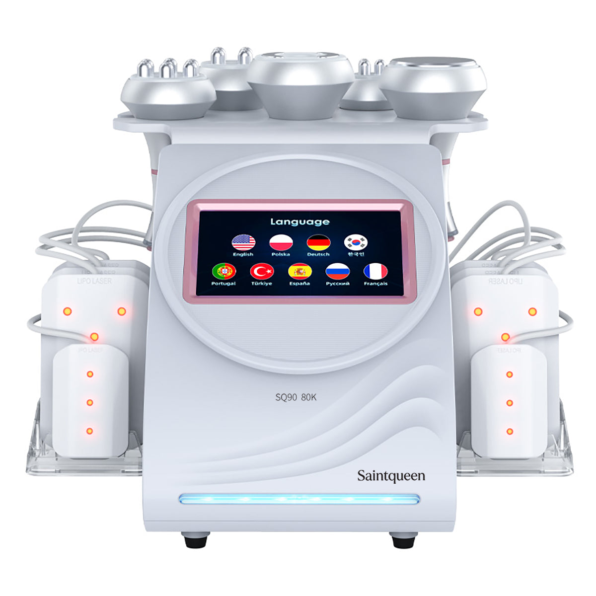 SQ90C Pro 6-en-1 – Cavitation 80K, RF et grandes et petites plaques laser