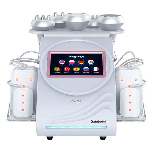 SQ90C Pro 6-en-1 – Cavitation 80K, RF et grandes et petites plaques laser