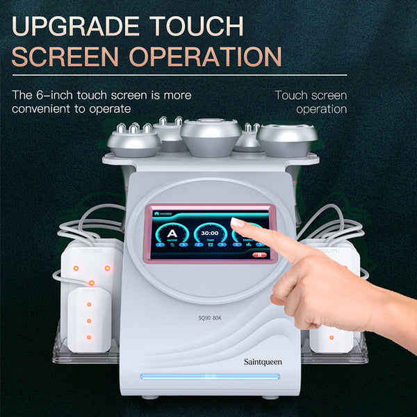 SQ90C Pro 6-en-1 – Cavitation 80K, RF et grandes et petites plaques laser