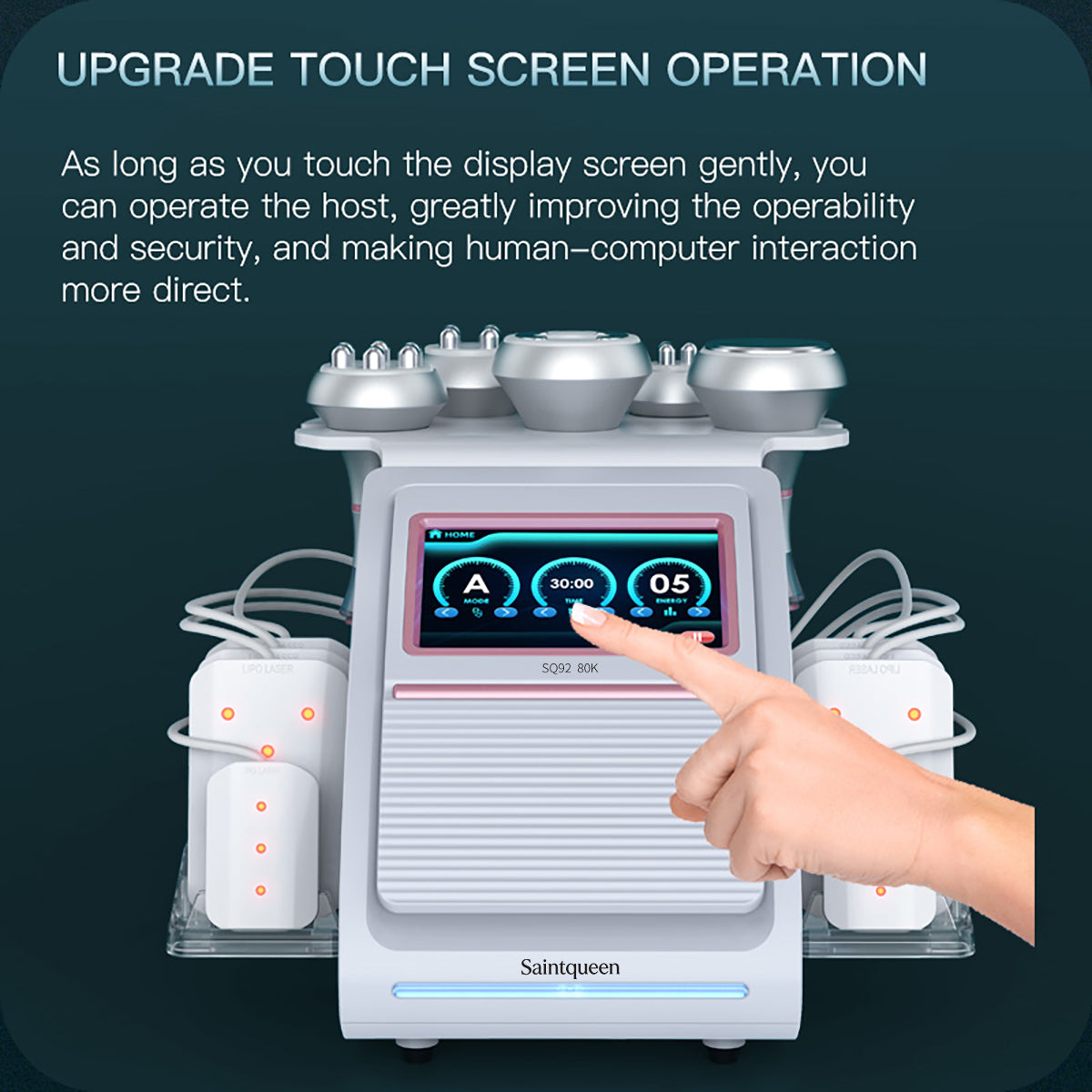 SQ92C Pro 6-en-1 – Cavitation 80K, RF et grandes et petites plaques laser