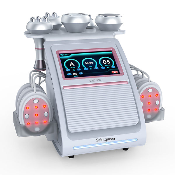 SQ92B Pro 6-en-1 – Cavitation 80K, RF et plaques micro-électriques à lumière rouge