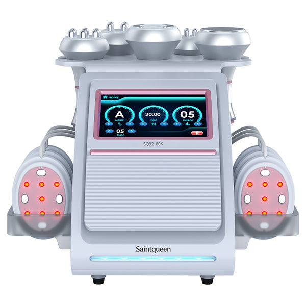 SQ92B Pro 6-en-1 – Cavitation 80K, RF et plaques micro-électriques à lumière rouge