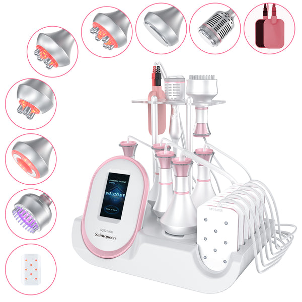 SQ121C Plus – Appareil silhouette 9-en-1, cavitation 80K, RF, EMS et LED