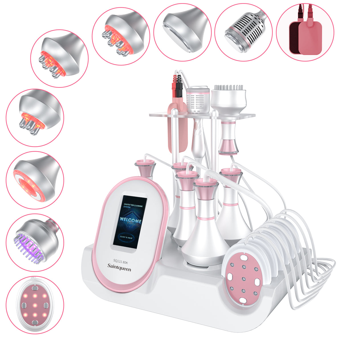 SQ121D Plus – Appareil silhouette 9-en-1, cavitation 80K, RF et microcourants Image principale du produit