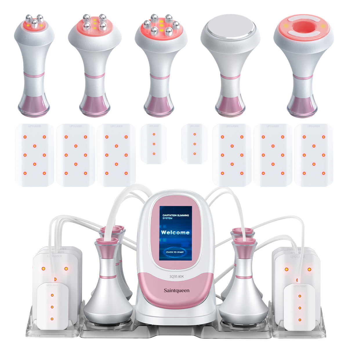 SQ95C Pro 6-en-1 – Cavitation 80K, RF et huit plaques laser