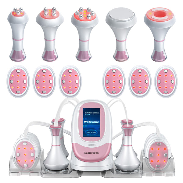 SQ95B Pro 6-en-1 – Cavitation 80K, RF et six plaques EMS à lumière rouge