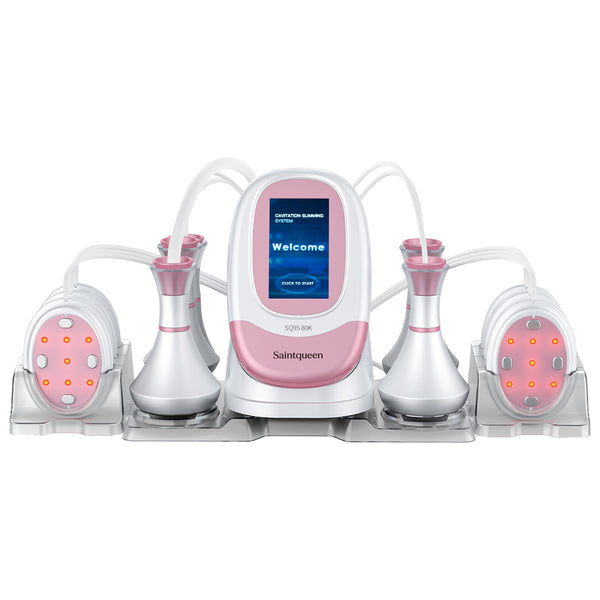SQ95B Pro 6-en-1 – Cavitation 80K, RF et six plaques EMS à lumière rouge