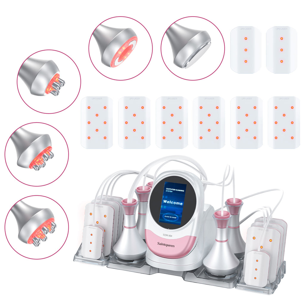 SQ96 Pro Appareil de cavitation 80K 6-en-1 avec plaques laser