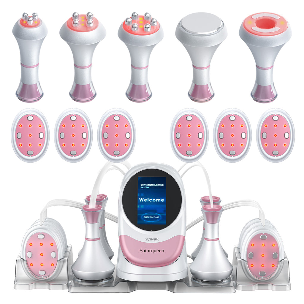 SQ96 Pro Appareil de cavitation 80K 6-en-1 avec plaques laser ovales