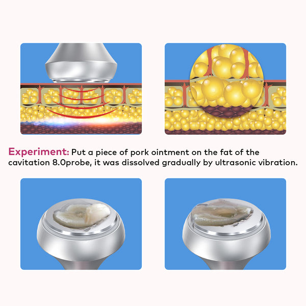 SQ96 Pro Appareil de cavitation 80K 6-en-1 avec plaques laser ovales