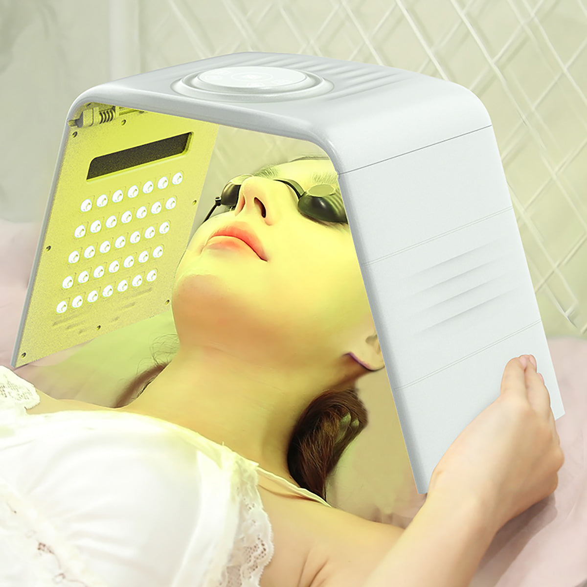 SQ130 – Appareil LED visage pliable, 119 LED, 7 couleurs et chaleur Image principale du produit