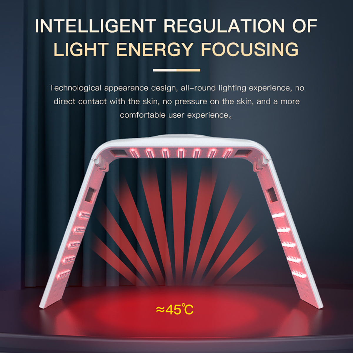 SQ130 – Appareil LED visage pliable, 119 LED, 7 couleurs et chaleur