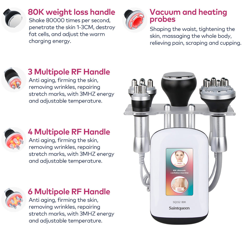 SQ152 Pro – Appareil silhouette 5-en-1, cavitation 80K et RF