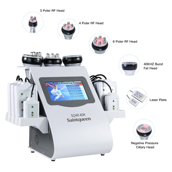 SQ48 Pro Appareil de cavitation 40K 6-en-1 avec plaques laser