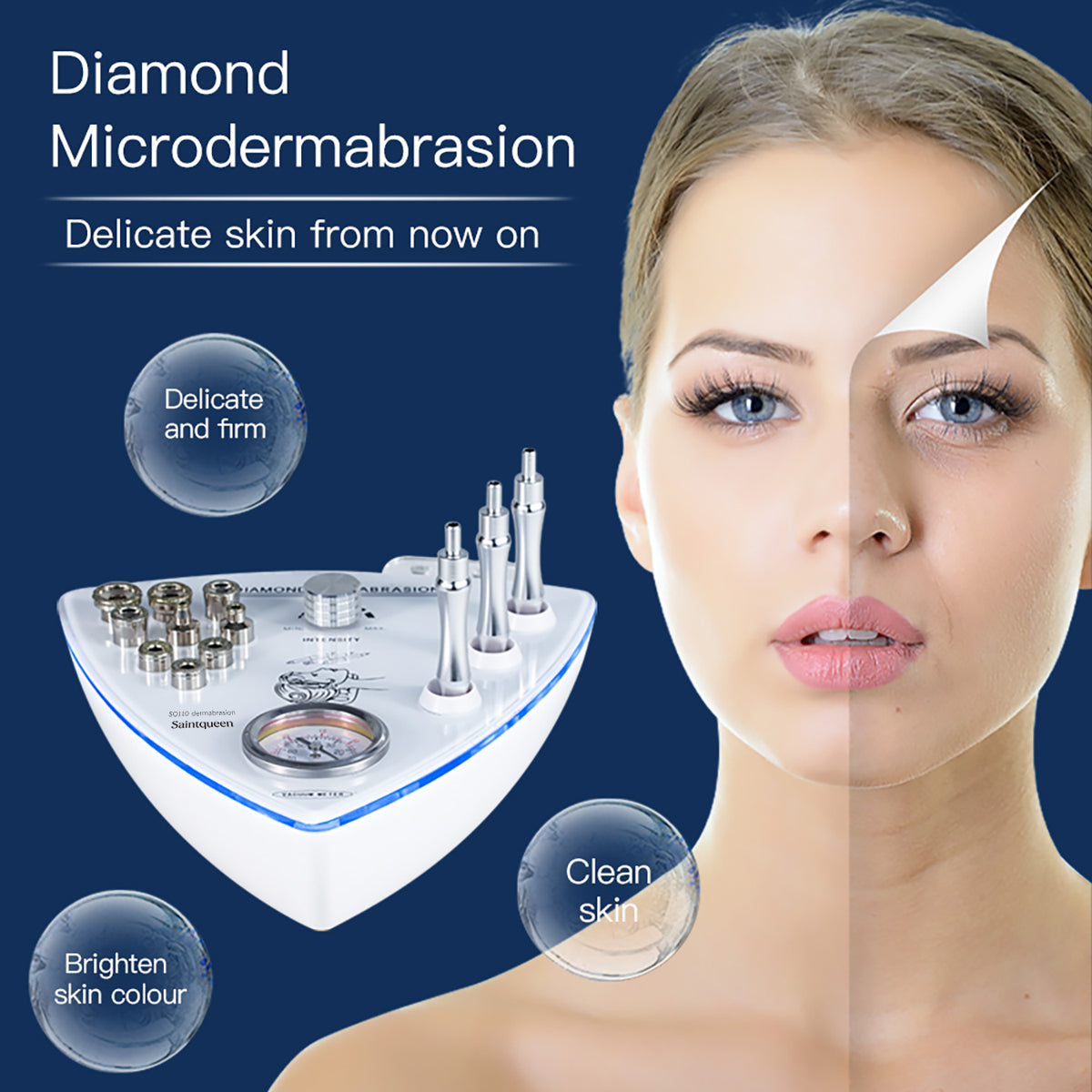 SQ110B Appareil de microdermabrasion diamant avec manomètre