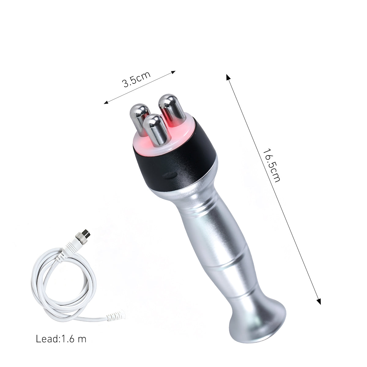 SQ16 tripolar facial RF handpiece with three electrodes